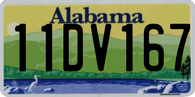 AL license plate 11DV167