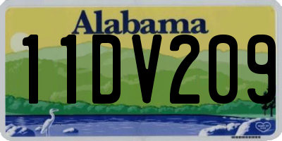 AL license plate 11DV209