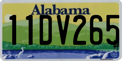 AL license plate 11DV265