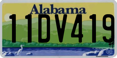 AL license plate 11DV419