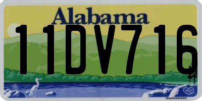 AL license plate 11DV716