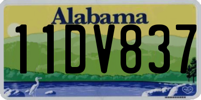AL license plate 11DV837