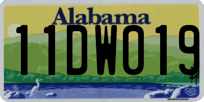 AL license plate 11DW019