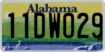 AL license plate 11DW029