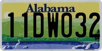 AL license plate 11DW032
