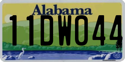 AL license plate 11DW044