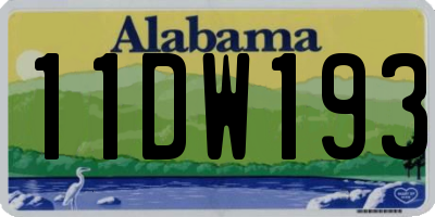 AL license plate 11DW193