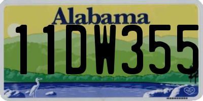 AL license plate 11DW355
