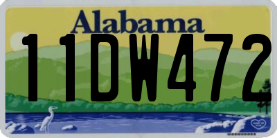 AL license plate 11DW472