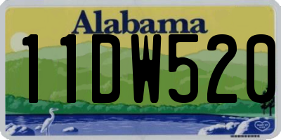 AL license plate 11DW520