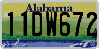 AL license plate 11DW672