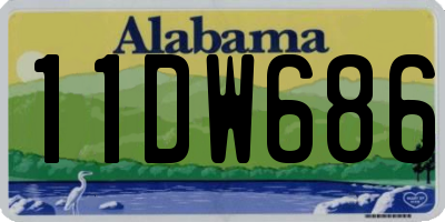 AL license plate 11DW686