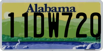 AL license plate 11DW720