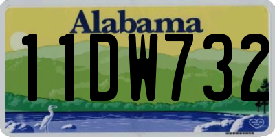 AL license plate 11DW732