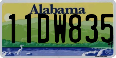 AL license plate 11DW835
