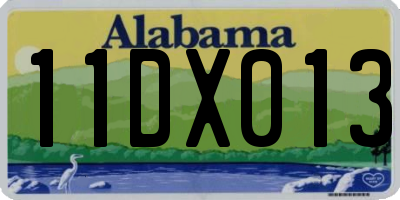 AL license plate 11DX013