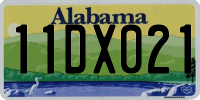 AL license plate 11DX021