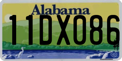 AL license plate 11DX086