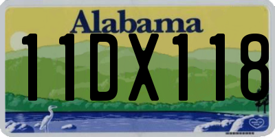 AL license plate 11DX118