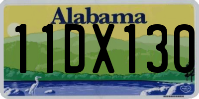 AL license plate 11DX130