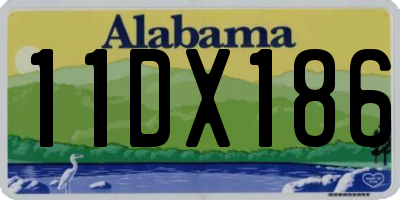 AL license plate 11DX186