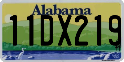 AL license plate 11DX219