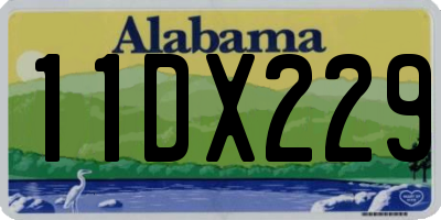AL license plate 11DX229