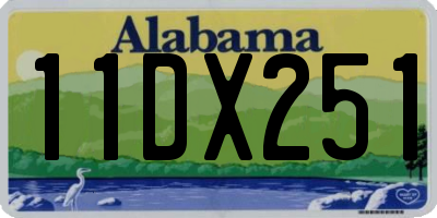 AL license plate 11DX251