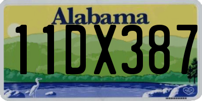 AL license plate 11DX387
