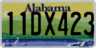 AL license plate 11DX423