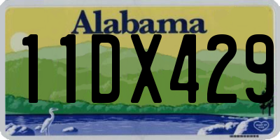 AL license plate 11DX429