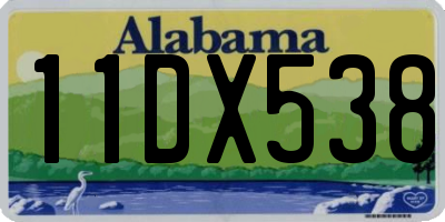 AL license plate 11DX538