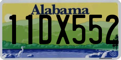 AL license plate 11DX552