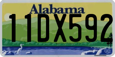 AL license plate 11DX592
