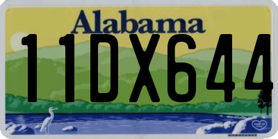 AL license plate 11DX644