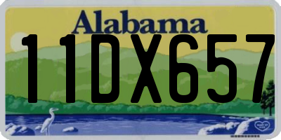 AL license plate 11DX657