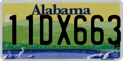 AL license plate 11DX663