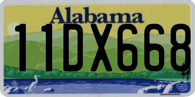 AL license plate 11DX668