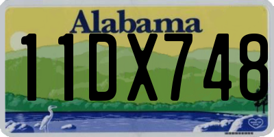 AL license plate 11DX748