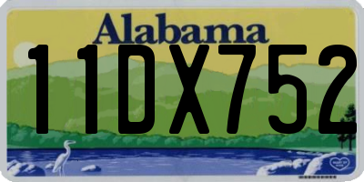AL license plate 11DX752