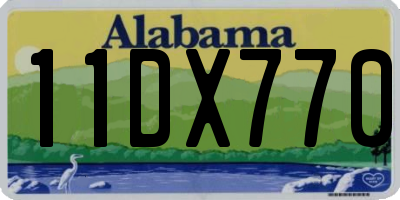 AL license plate 11DX770
