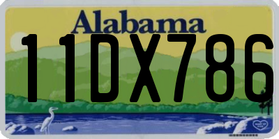 AL license plate 11DX786