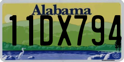 AL license plate 11DX794