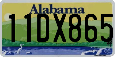 AL license plate 11DX865