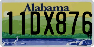 AL license plate 11DX876