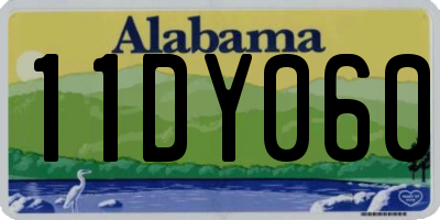 AL license plate 11DY060