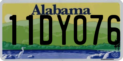 AL license plate 11DY076