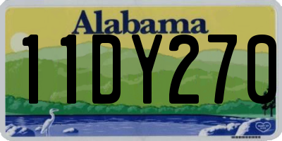 AL license plate 11DY270