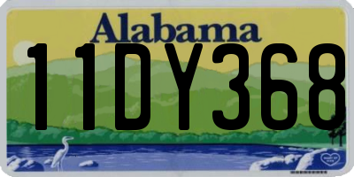 AL license plate 11DY368