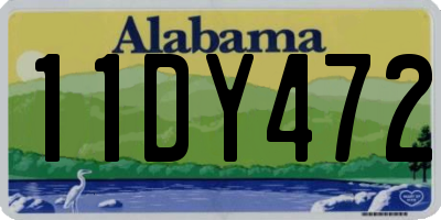 AL license plate 11DY472